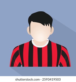 Man in soccer uniform. vector illustration