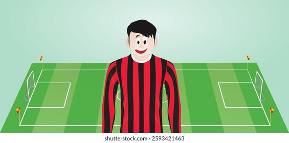 Man in soccer uniform. vector illustration