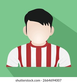 Hombre con uniforme de fútbol. Ilustración vectorial	