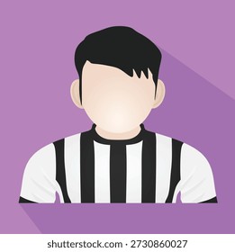 Hombre con uniforme de fútbol. Ilustración vectorial