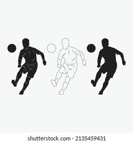 man Soccer vector logo design template