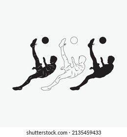 man Soccer vector logo design template