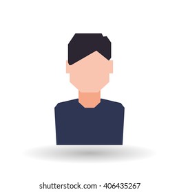 man and social media design, vector illustration