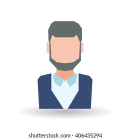 man and social media design, vector illustration