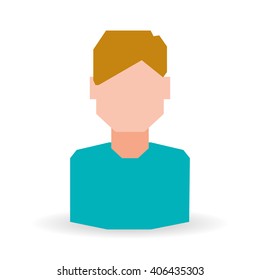 man and social media design, vector illustration