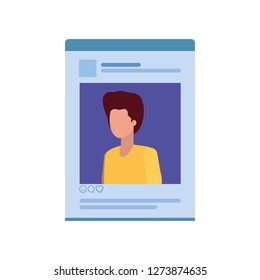 man social network profile avatar character