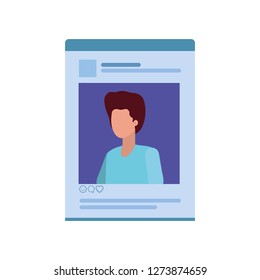 man social network profile avatar character