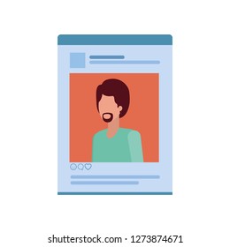 man social network profile avatar character