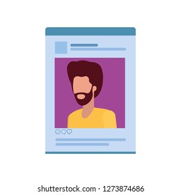 man social network profile avatar character