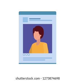 man social network profile avatar character