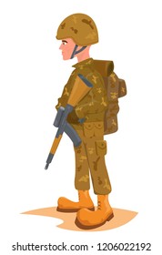 Man soldier standing
