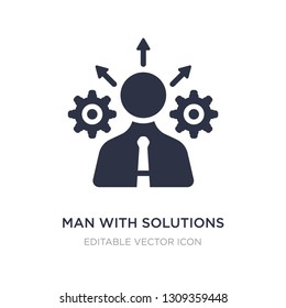 man with solutions icon on white background. Simple element illustration from Business concept. man with solutions icon symbol design.