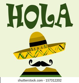 man with sombrero and spanish greeting
