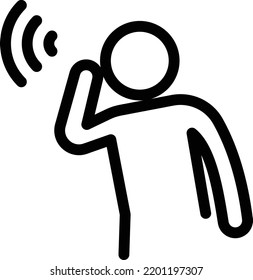 man sound Vector illustration on a transparent background.Premium quality symbols.Thin line vector icon for concept and graphic design.