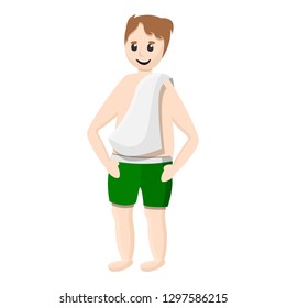 Man from spa procedure icon. Cartoon of man from spa procedure vector icon for web design isolated on white background
