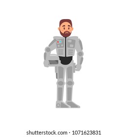 Man in spacesuit, astronaut, spaceman vector Illustration on a white background