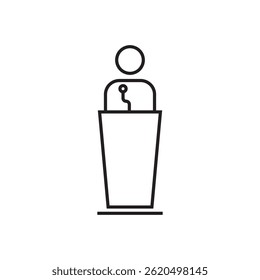 man speaker podium icon editable outline stroke vector eps
