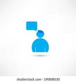 man speaking icon