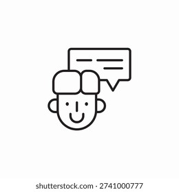 man speaking icon sign vector