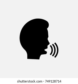 Man Speaking Icon Talking Symbol Vector Stock Vector (Royalty Free ...