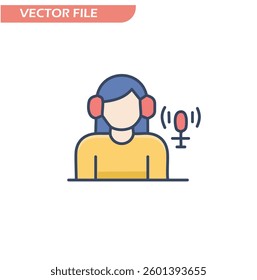Man Speaking: Mouth Icon Vector for Communication