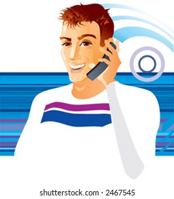 Man speaking on the phone