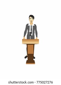 Man speaking at podium