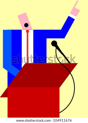 Man speaking at a podium