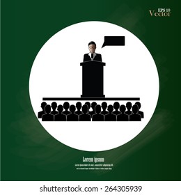 man speaking vector on chalkboard,speaker,speech,speaker icon,speech icon,speaker vector,speech vector        