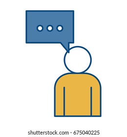 man with speech bubble icon