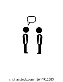 hombre con icono de burbuja de voz, mejor icono de diseño plano vector.