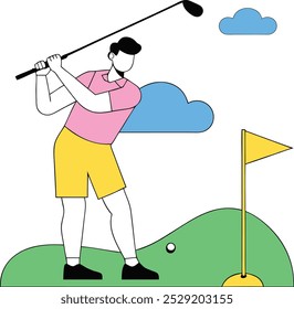 man sport activity illustration concept