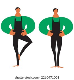 A man in a sports leotard on a white background. Set
