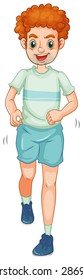 Man in sportwear jogging alone