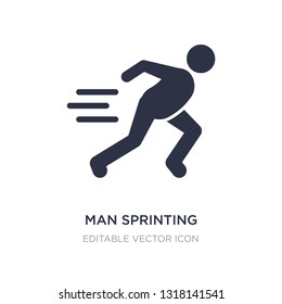 man sprinting icon on white background. Simple element illustration from Sports concept. man sprinting icon symbol design.