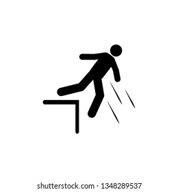 Man, stair, fall,  icon. Element of man fall down. Premium quality graphic design icon. Signs and symbols collection icon for websites, web design, mobile app