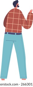 Hombre de pie atrás Ilustración vectorial