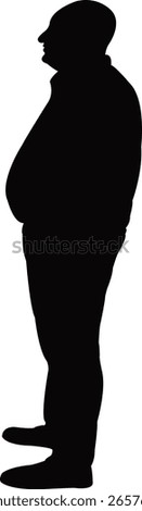 a man standing body silhouette vector