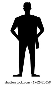 Man standing cartoon character isolated - vector illustration