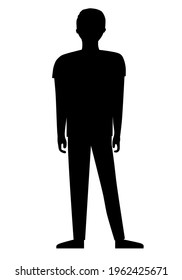 Man standing cartoon character isolated - vector illustration
