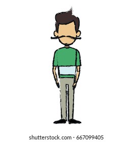 man standing cartoon male people avatar