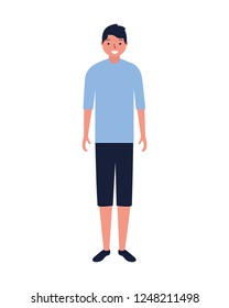 man standing character white background