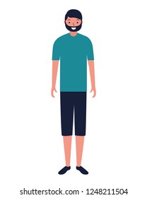 man standing character white background