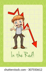 Man standing with empty pockets illustration