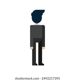 Man standing, flat design vector illustration