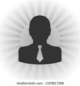 Man standing isolated vector silhouette