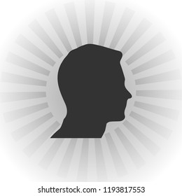 Man standing isolated vector silhouette