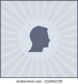 Man standing isolated vector silhouette