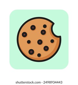 Hombre de pie en el icono de línea de rompecabezas. Confusión, pregunta, problema. Concepto de rompecabezas. La Ilustración vectorial se puede utilizar para temas como negocios, estrategia, ayuda