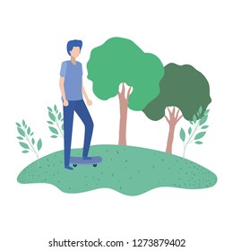man standing in landscape avatar character